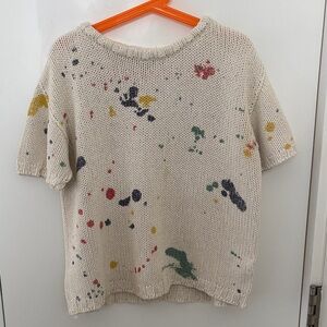 Bobo Choses & Babaà Paint Splatter cotton sweater